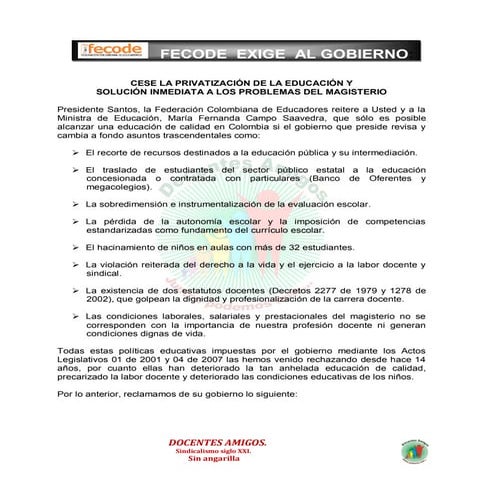 7 comunicado de fecode 10 de febrero