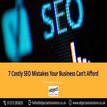 Costly SEO Mistakes Your Business Can't Afford