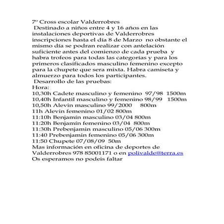 7º cros escolar valderrobres