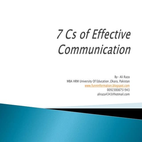 7c's of effective business communication #mba #communication | PPTX