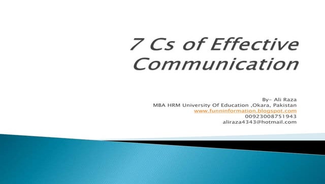 7C's of Communication | PPT
