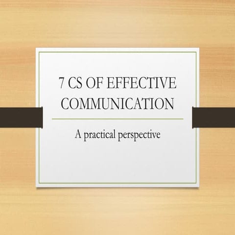 7 cs | PPT