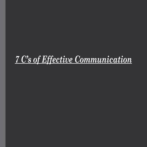 7 Cs of effective communication in writing