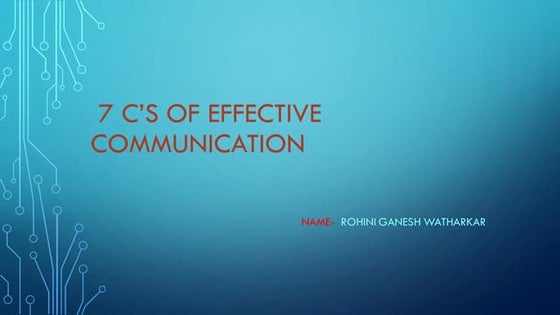 7 cs of communication | PPT