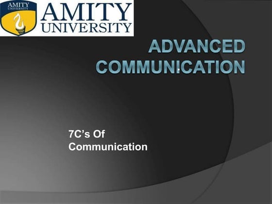 7 c's of communication | PPT