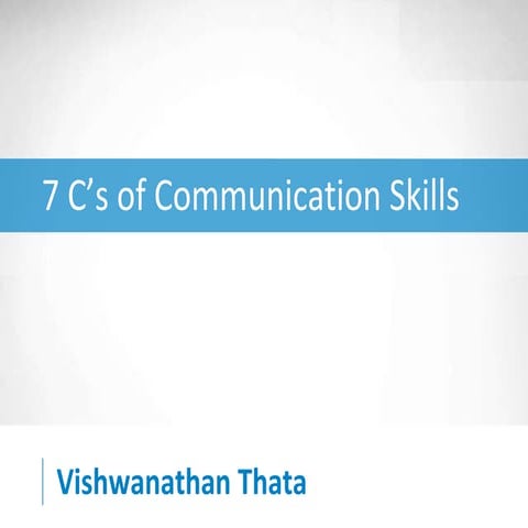 7 c's of communication | PPT