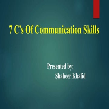 7 c's of communication | PPTX