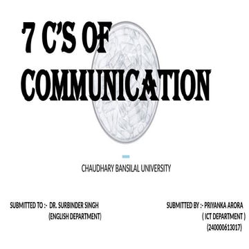 7 C'S OF COMMUNICATION.pptx by priyanka arora