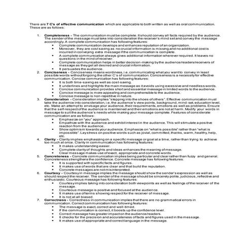 7 cs of effective communication
