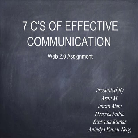 7 c's of effective communication | PPTX