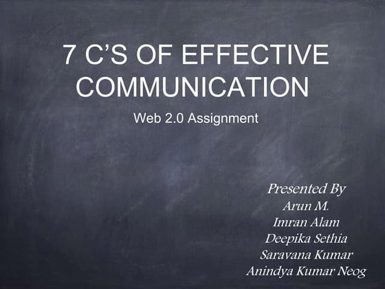 7 c's of communication | PPTX