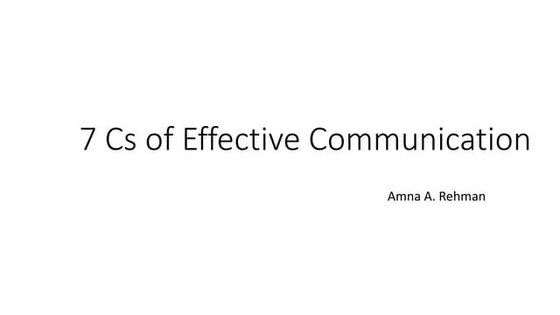 7 cs of communication | PPT