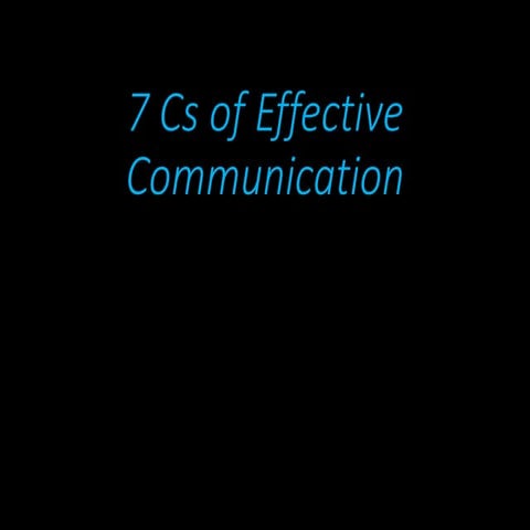 7C's of effective communication 