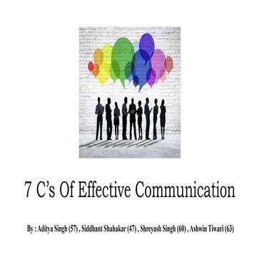 7 c's of effective communication | PPT