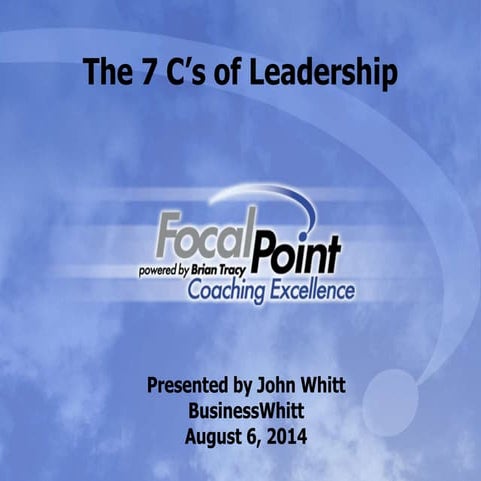 7 C's of Leadership | PPTX
