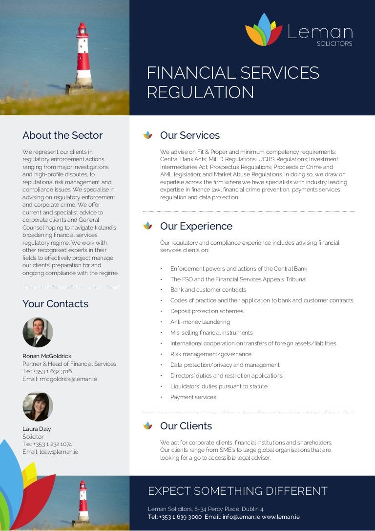 FINANCIAL SERVICES REGULATION
