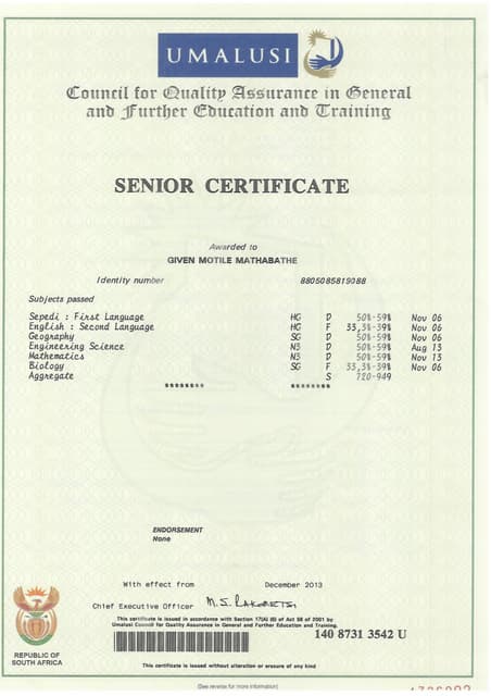 Physical Inventory Certificate | PDF