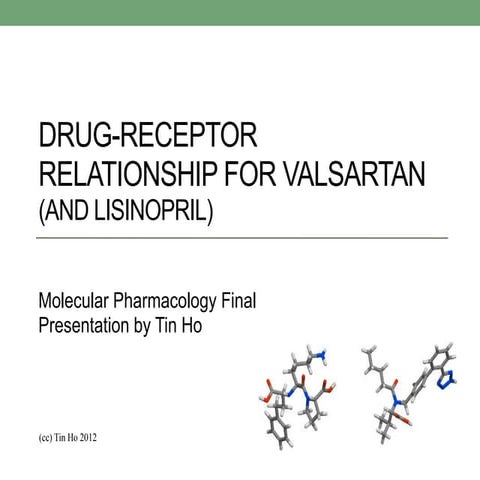 drug-receptor relationship for valsartan