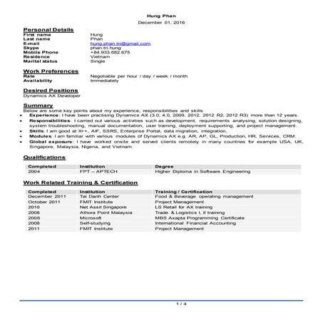 Hung Phan Resume 1Dec16