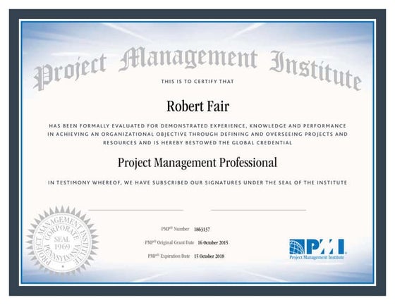 Certificate of Project Management | PDF