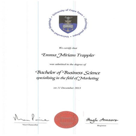 Business Science Degree Pdf