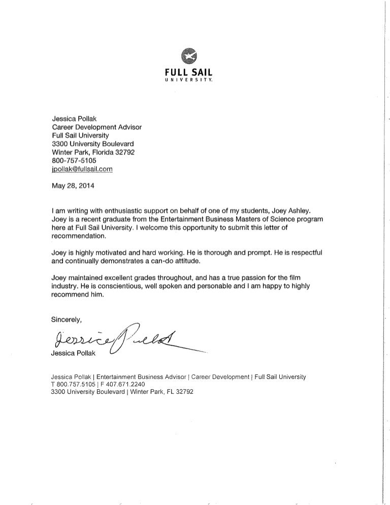 entertainment business letter of recommendation career career recommendation letter