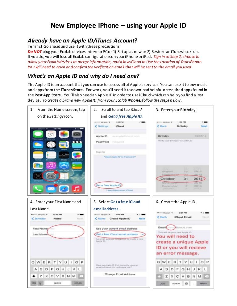 New Employee iPhone using your Apple ID