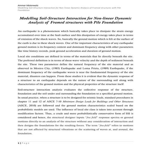 Soil Structure Interaction