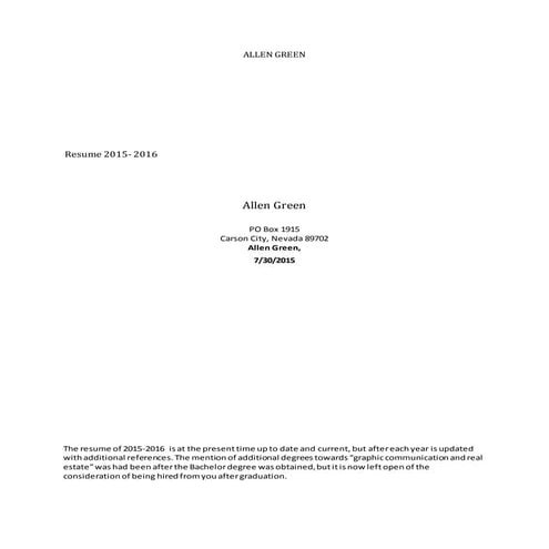 Resume 2016.1