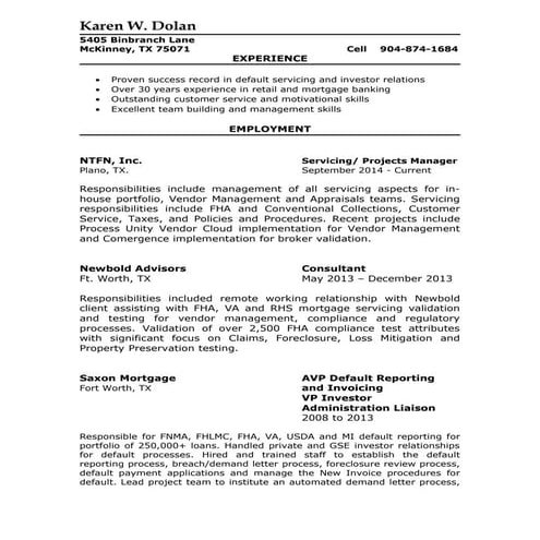 Karen Dolan's Resume 2015