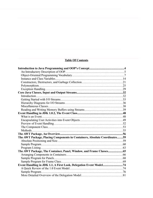 Basic Java Handout