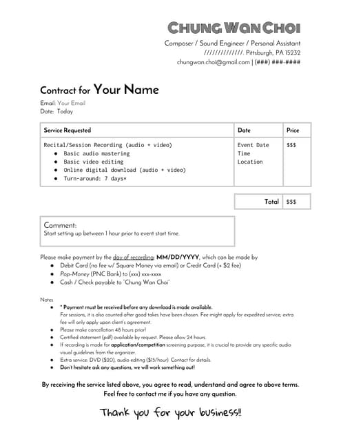 Invoice template PDF Invoice template PDF