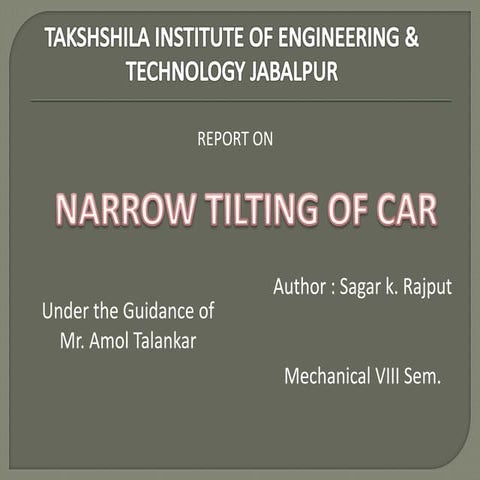NARROW TILTING OF CAR