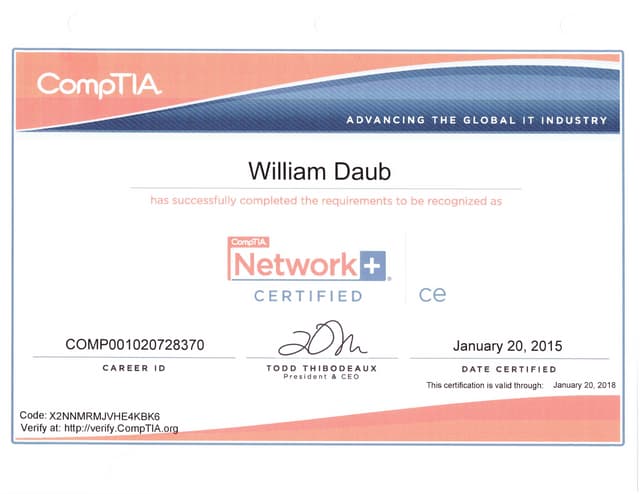 Network  Certificate Network  Certificate