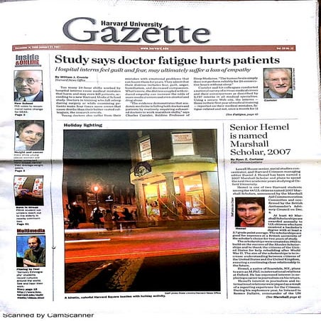 in the harvard news paper.