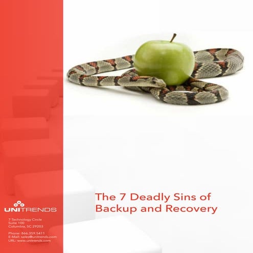 7 deadly sins of backup and recovery