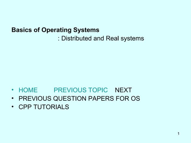 7 distributed and real systems