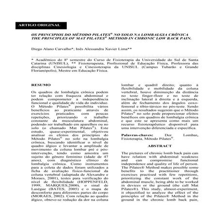 Pilates na Lombalgia