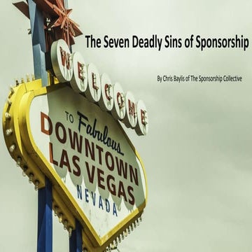 Seven Deadly Sins of Sponsorship Sales WeDidIt