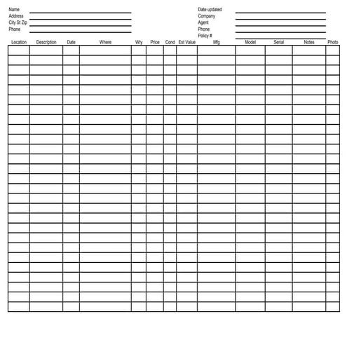 Home Inventory | PDF