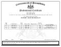 Pennsylvania Teaching Certificate