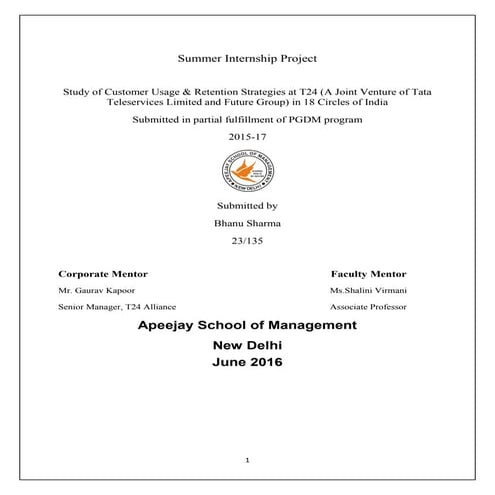 My internship experience | PPTX