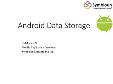 Android Data Storagefinal