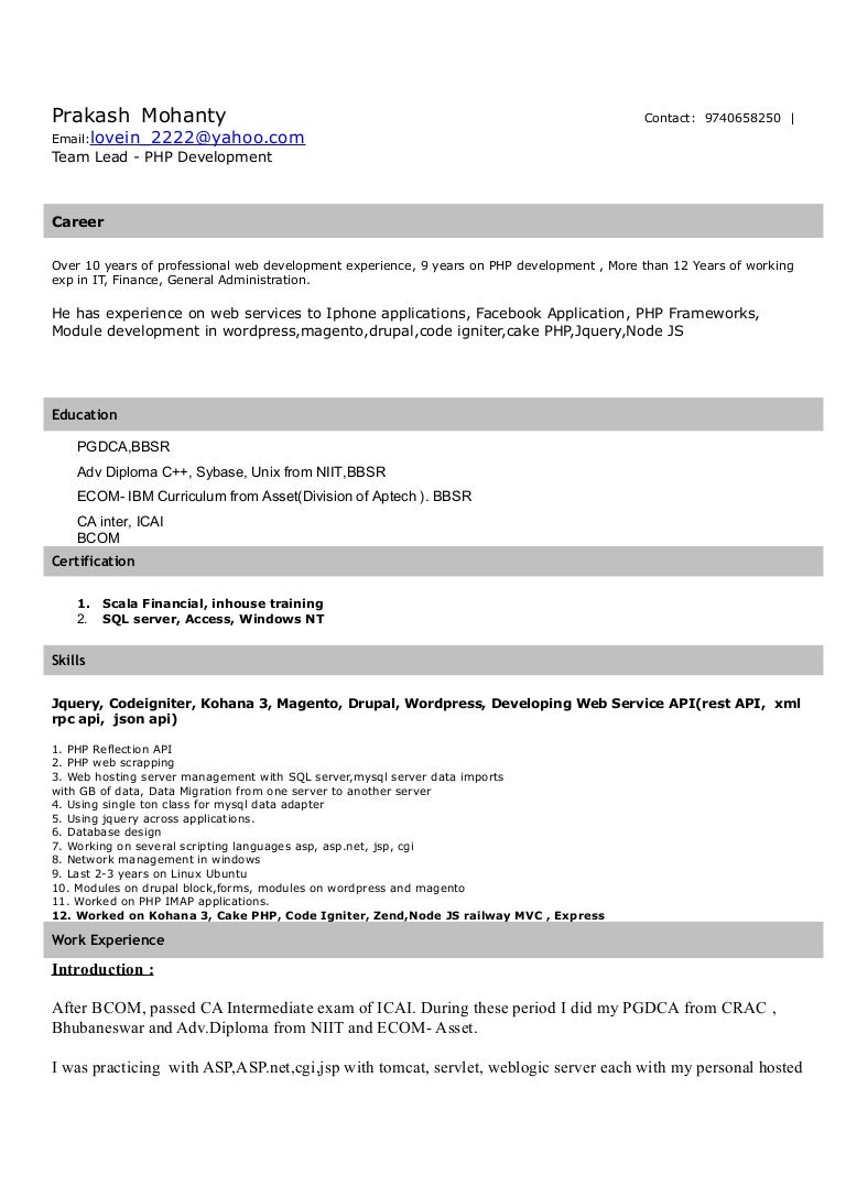 Myresume latest