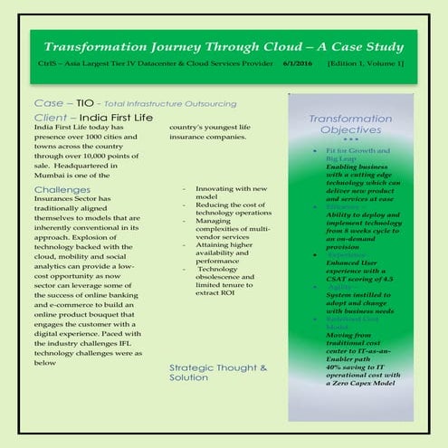 Cloud Transformation - Insurance Vertical