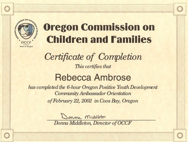 Positive Youth Development Certificate PPT Positive Youth Development Certificate PPT