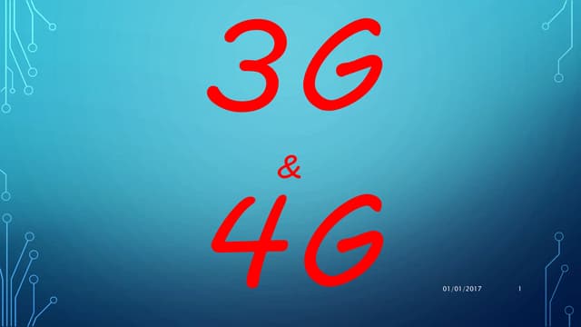 3G & 4G presentation 