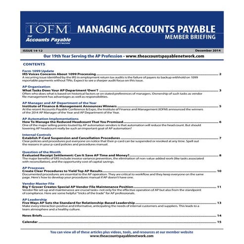 IOFM - AP Mgr Certification Certificate | PDF