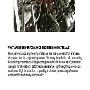 High Performance Engineering Materials