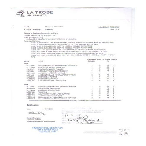 La Trobe Academic Record | PDF